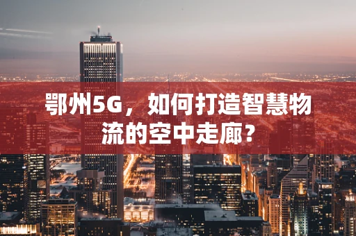 鄂州5G，如何打造智慧物流的空中走廊？