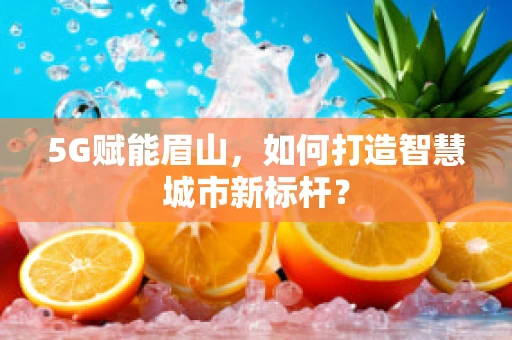 5G赋能眉山，如何打造智慧城市新标杆？