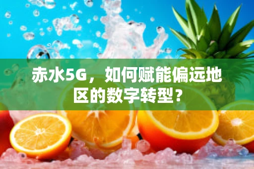 赤水5G，如何赋能偏远地区的数字转型？