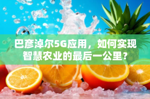 巴彦淖尔5G应用，如何实现智慧农业的最后一公里？
