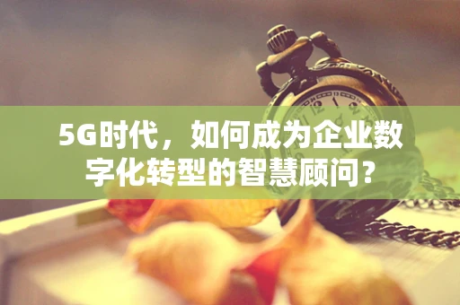 5G时代，如何成为企业数字化转型的智慧顾问？