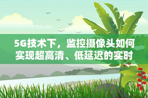 5G技术下，监控摄像头如何实现超高清、低延迟的实时监控？